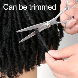 Parrucca con fascia per capelli da uomo in fibra sintetica africana di alta qualità, ricci attorcigliati, a nucleo cavo, effetto seta ghiaccio, all'ingrosso - Product Image 4