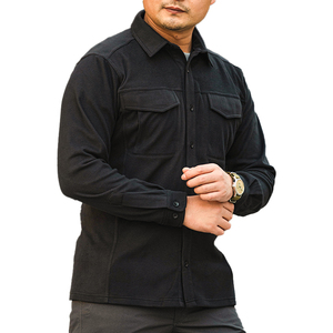 S.archon hommes en plein air tactique chaud <span class=keywords><strong>velours</strong></span> <span class=keywords><strong>chemise</strong></span> flamme <span class=keywords><strong>rouge</strong></span> Plus à manches longues polaire veste décontracté épais <span class=keywords><strong>chemise</strong></span> - Product Image 3