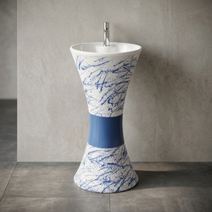 Fournisseur d'usine : Lavabo colonne monobloc en marbre pour salle de bain, design colonne, prix FOB à Dubaï - Product Image 4