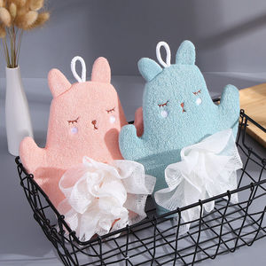 Gants de bain animaux de dessin animé mignon serviette double face ménage frottant plâtre exfoliant bébé gants de bain - Product Image 4
