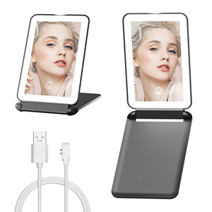 <span class=keywords><strong>Espejo</strong></span> de Mano Portátil con Logotipo Personalizado, <span class=keywords><strong>Espejo</strong></span> de <span class=keywords><strong>Maquillaje</strong></span> Cosmético Plegable con Luz LED y Tu Logotipo - Product Image 4