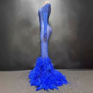 Langes, heißes Abendkleid mit Neckholder für Damen, elegantes Meerjungfrauen-Ballkleid - Product Image 3