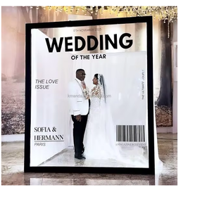 Stand de Exhibición para Ferias Comerciales de 8 pies x 4 pies x 3 pies, Acrílico, Moderno, Portátil, con Texto Personalizado para Exposiciones y Recuerdos de Boda - Product Image 2