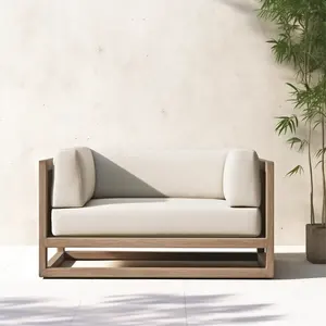 Phổ biến nhất vườn thiết kế bộ sang trọng ngoài trời phòng chờ Gỗ Tếch rắn sofa đơn Chaise ghế