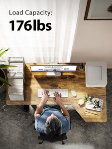 Venta al por mayor Motor eléctrico Altura ajustable Escritorio de pie, Ergonómico Escritorio de pie para la oficina en casa, Nogal - Product Image 4