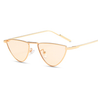 Nuevas Gafas de Sol Retro de Moda con Marco Triangular para Mujer, Diseño Italiano de Alta Calidad, Acetato y Metal