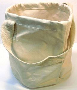 Hot Sales High Quality Cotton Canvas <b>Bag</b> Bucket Custom Fashion <b>Large</b> Capacity Tote <b>Bag</b> Storage <b>Drawstring</b> Bucket <b>Bag</b> - Product Image 3