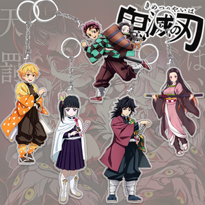 พวงกุญแจอะคริลิค 6 ซม. ลายดาบพิฆาตอสูร คามาโดะ เนซึโกะ และ ทันจิโร่ ของขวัญวันเกิดอนิเมะสำหรับทุกเพศทุกวัย เหมาะสำหรับของขวัญสำหรับคุณแม่ - Product Image 3