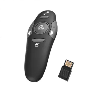 Pointeur de présentation sans fil USB 24 GHz pour <span class=keywords><strong>PowerPoint</strong></span>, télécommande à faible consommation avec lumière rouge pour enseignant - Product Image 1