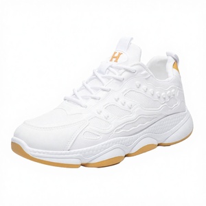 รองเท้ากีฬาผู้ชายคุณภาพดีเยี่ยมแบบผูกเชือก เหมาะสำหรับเดินและวิ่ง สีขาวดำ ระบายอากาศได้ดี น้ำหนักเบา สำหรับฤดูใบไม้ผลิ ฤดูร้อน ฤดูใบไม้ร่วง - Product Image 2