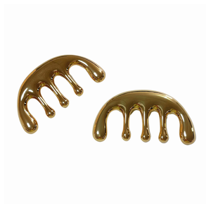 spa use wellness Scalp <b>Massage</b> products five teeth metal gua sha comb gold color Relaxation <b>Massage</b> <b>Tool</b> for head - Product Image 3