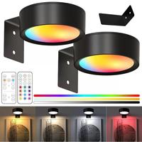 Lampes murales LED décoratives avec télécommande, CRI 90 Ra 90, design moderne pour salon, éclairage festif blanc chaud