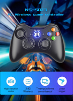 Control de Juego Inalámbrico C-STAR de 2.4GHz para PC y Xbox 360 con Motor de Vibración, Alcance de 8 Metros y Batería de Larga Duración