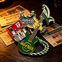 Médaille personnalisée avec monuments de la ville, logo sur mesure, en alliage de zinc gravé au laser, souvenir de voyage sportif, cadeau durable pour les magasins de musique