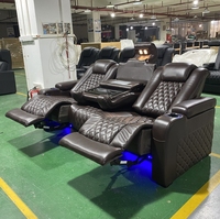 Schlussverkauf funktionelle Heimkino Stühle echtes Leder Theater Sitzmöbel elektrisches Kino Sofa Theater Liegesessel Massagestuhl
