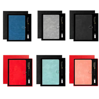 Coffret Cadeau Promotionnel : Carnet en Cuir PU Noir avec Stylo, Agenda Magnétique A5, Journal d'Affaires, Coffret Cadeau de Bureau avec Boîte