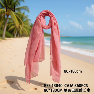 Sciarpa Lunga in Filato Balinese Tinta Unita 80x180cm, Velo Protettivo Solare, 1 Pezzo per Colore - Product Image 3