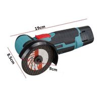 Mini-meuleuse d'angle sans fil YUTUO 12V Li-ion, machine de polissage industrielle DIY, interrupteur coulissant, moteur sans balais pour usage domestique