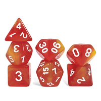 Mélange de dés HS couleur polyédrique DND rose et noir dés de couleur mélangée 7 pièces ensemble pour RPG donjons et Dragons jeux de société DND