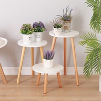 Support de fleurs vertical personnalisable en bambou et bois, moderne et écologique, galvanisé, pour l'intérieur, capacité 3-6L