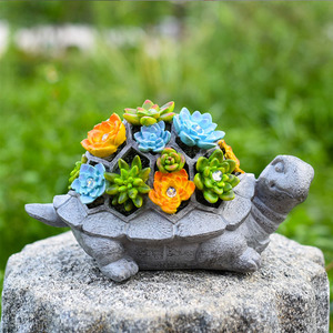 Bán Buôn Đá Rùa Bức Tượng Nhựa Trang Trí Năng Lượng Mặt Trời Vườn Ngoài Trời Bức Tượng Rùa Với Mọng Nước - Product Image 5