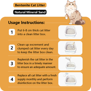 رمل أبيض مسحوق فاخر لفضلات القطط - جودة منجمية خام، قابل للتخصيص - Product Image 4