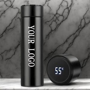 Promo Business Gift Custom Logo Print <b>Bottles</b> for Kids Reusable Smart Water <b>Bottle</b> Thermos With Temperature Display - Product Image 1