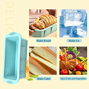 Molde de Silicona para Pan con Asa, Molde Rectangular Antiadherente de Grado Alimenticio para Hornear Pastel, Tostadas y Pastel de Carne - Product Image 3