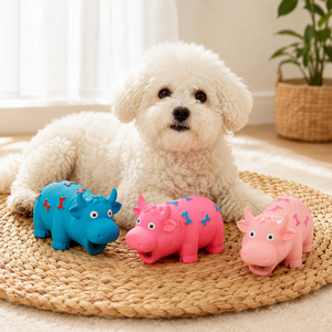 Jouet pour chien en caoutchouc naturel, jouet à mâcher qui couine pour chiots, nettoyage des dents, jouet interactif pour animaux de compagnie, OEM ODM - Product Image 3