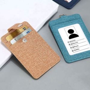 Low New PU <b>Leather</b> Magnetic Badge Custom Card Holder <b>Lanyard</b> With Business Credit Card Holder - Product Image 5