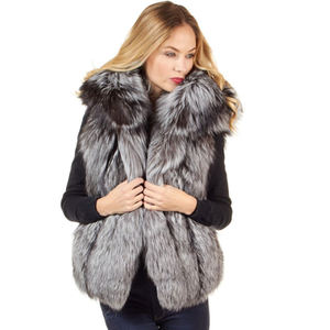 Giubbotto di pelliccia <span class=keywords><strong>senza</strong></span> maniche con cappuccio classico cappotto di pelliccia di volpe caldo invernale - Product Image 6