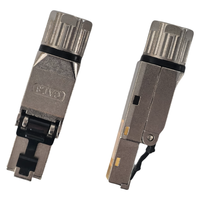 Conector Cat8, Enchufe Modular Blindado RJ45 8P8C sin Herramientas, Terminación en Campo FTP/STP, Cabeza de Cristal