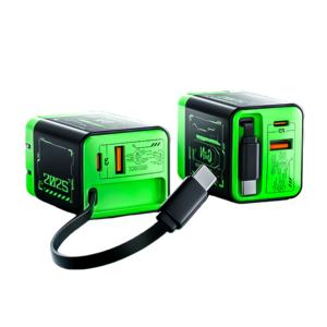 <span class=keywords><strong>Chargeur</strong></span> super rapide GaN <span class=keywords><strong>67W</strong></span> avec câble rétractable, triple port de charge : USB-A/C compatible avec les téléphones mobiles <span class=keywords><strong>Apple</strong></span> et Huawei - Product Image 1