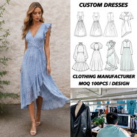 Fabricant de vêtements OEM, fabrication en gros avec service d'approbation des échantillons pour robes et vêtements féminins, marque propre