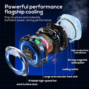 Ventilateur de refroidissement pour téléphone portable MEMO CX06 avec écran numérique, fixation magnétique, lumière RGB et réfrigération semi-conductrice - Product Image 3