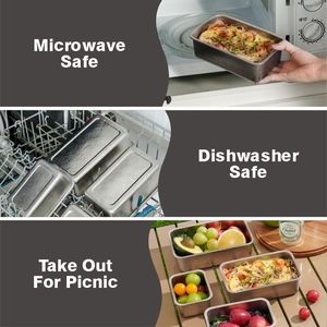 <span class=keywords><strong>Set</strong></span> di Contenitori <span class=keywords><strong>per</strong></span> Alimenti Lekfre in Titanio con Coperchio in Vetro - 1000ml+75ml <span class=keywords><strong>per</strong></span> Campeggio e Conservazione della Freschezza - Product Image 4