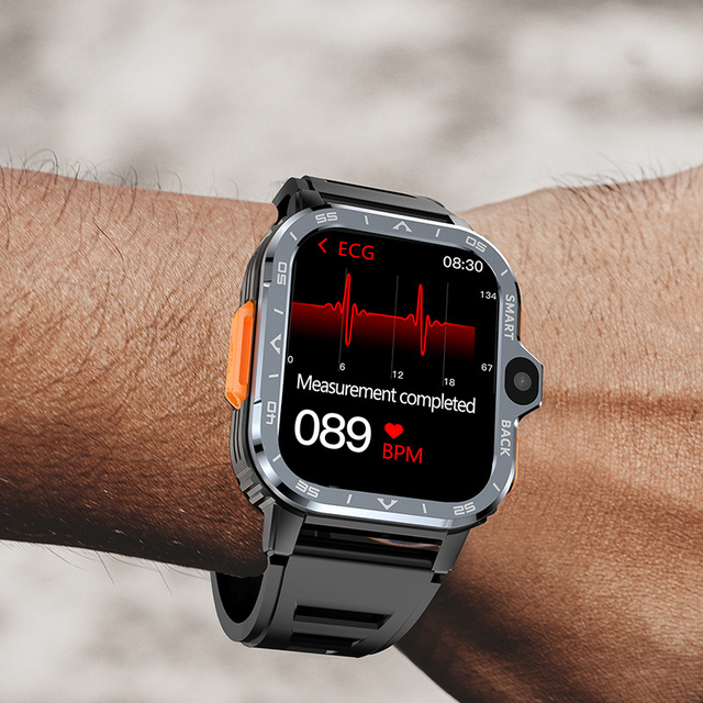 PGD Smartwatch 4G LTE GPS WiFi SIM Card NFC Dual Camera 16/64G ROM Heart Rate Sleep Tracker Android Unisex IP67 Silicone Band