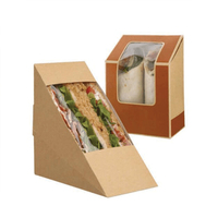 Caja de Papel Kraft Ecológica y Resistente a la Grasa para Comida para Llevar, para Sándwiches, Burritos y Hamburguesas