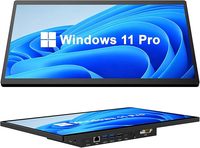 Panel PC Táctil Industrial Todo en Uno de 15.6 Pulgadas, Computadora Integrada sin Ventilador, Windows 11 Pro N5095, 8 GB de RAM, 128 GB de ROM, Negro