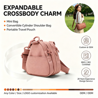 Mini sac bandoulière personnalisé pour femme, porte-clés de voyage quotidien, pochette à monnaie avec mousqueton