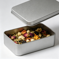 Boîte à thé en métal écologique et recyclable, vide, rectangulaire, pour le stockage de thé parfumé, café et herbes – Fournisseur