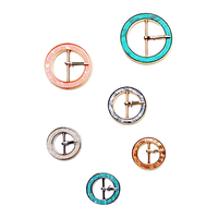 Boucles de ceinture et accessoires de chaussures pour femmes, style tendance, avec plaqué or/argent multicolore en acrylique