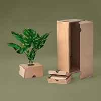 Boîte d'expédition pour plantes vivantes en carton ondulé avec revêtement UV et gaufrage, recyclable, taille et couleur personnalisables