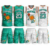 Maillot de basket personnalisé vert et blanc All Stars, col en V, imprimé rétro Sun Star, sublimation intégrale, vêtements d'équipe personnalisés en gros, USA