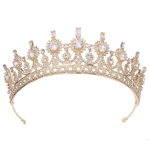 Corona diadema sposa di lusso decorazione per capelli da sposa temperamento corona della <span class=keywords><strong>regina</strong></span> accessorio per abito da banchetto - Product Image 2