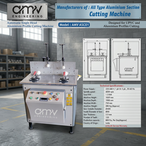 Industrial CNC Automatic Double Head Aluminum UPVC Profile Cutting Machine for Doors Windows Fabrication Plant Equipment AMV - Product Image 3