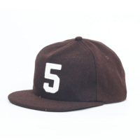 5-delige ongestructureerde flat brim pet met geborduurd logo, hoge kwaliteit snapback cap