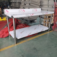 Produk Tren Meja Kerja Dapur Stainless Steel 201/304 Kelas Komersial Kapasitas 300KG