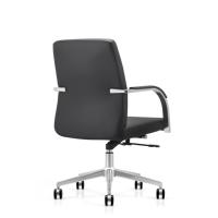 Chaise de bureau de direction pivotante noire en cuir de luxe contemporaine pour PDG, style décontracté et confortable