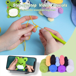 New Style <b>Beginners</b> <b>Crochet</b> Animal Needle Craft Kit Combo Kids Handmade Elephant Learn to <b>Crochet</b> Kit DIY - Product Image 3